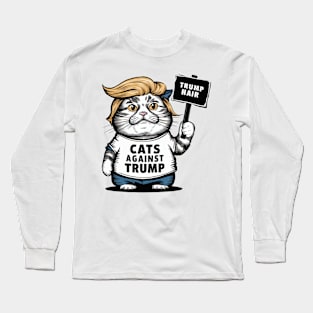 Cats Against Trump, Funny Cat Long Sleeve T-Shirt